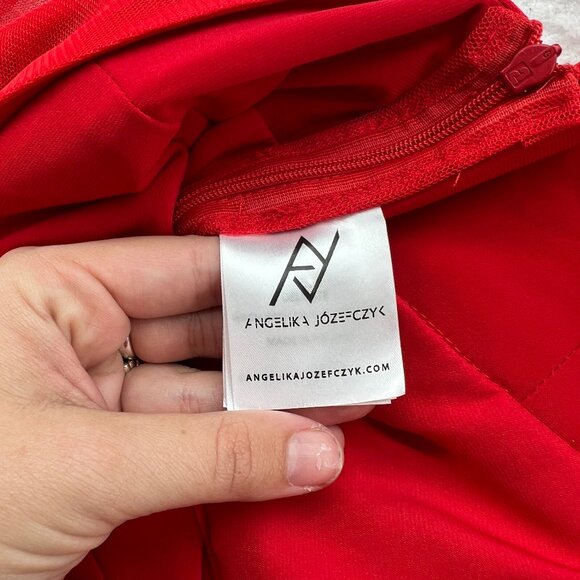 Angelika Jozefczyk/Wolf & Badger red tulle dress 10 - Picture 7 of 10